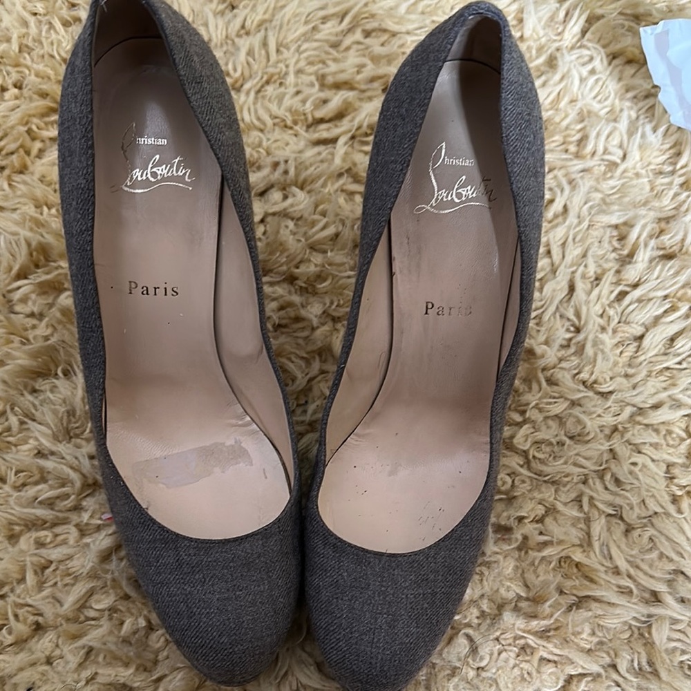 Christian Louboutin Brown Heels Classic Elegance